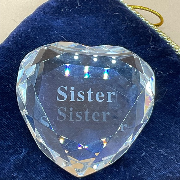 Sister  Heart Glass Crystal - Picture 2 of 7